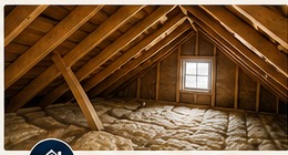 Residential attic and insulation