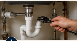 Plumbing below a residential sink